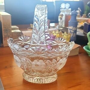 Vintage Crystal Basket